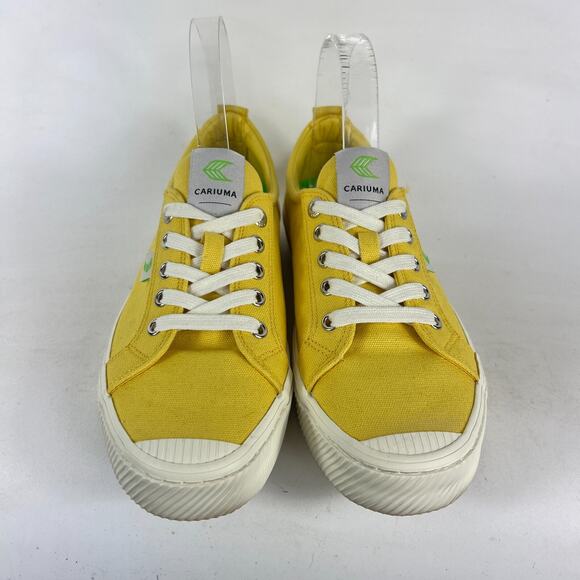 Cariuma Sneakers Women's 8.5 Yellow Lace Up Low Top Athletic Running Shoes - Picture 4 of 10
